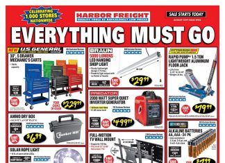Harbor Freight Monthly Ad August, 2019