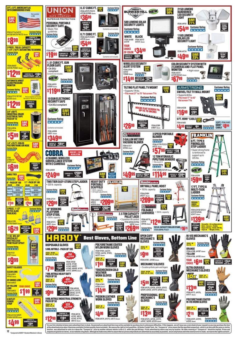 Harbor Freight Monthly Ad August, 2019