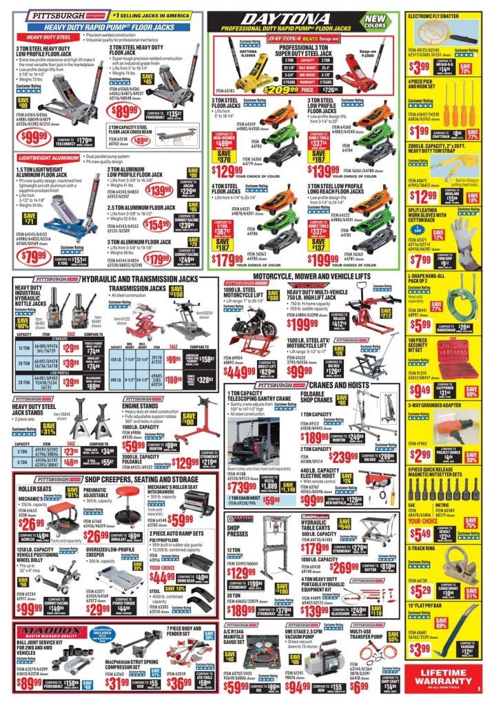 Harbor Freight Monthly Ad August, 2019