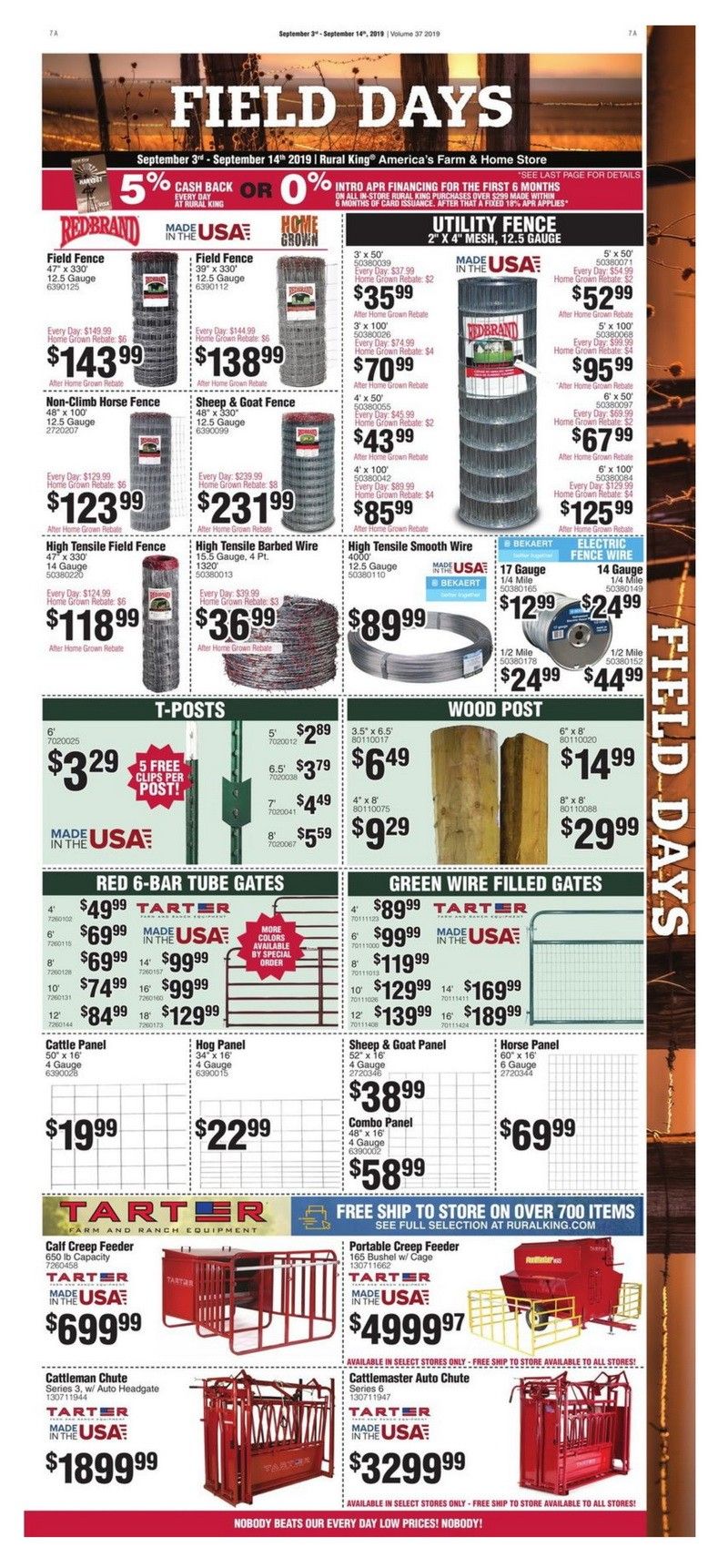 Rural King Weekly Ad Sep 03 – Sep 14, 2019