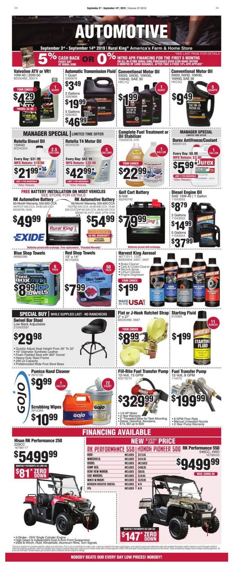 Rural King Weekly Ad Sep 03 – Sep 14, 2019