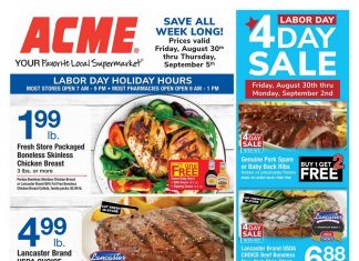Acme Weekly Ad Aug 30 – Sep 5, 2019
