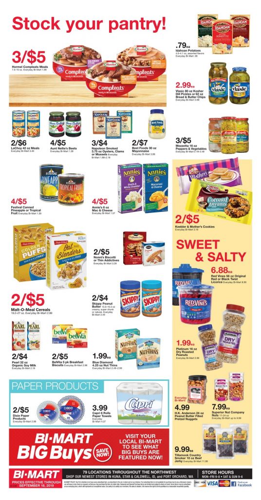Bi Mart Weekly Ad Sep 12 Sep 18, 2019