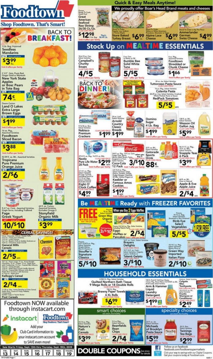 Foodtown Weekly Ad Sep 13 Sep 19, 2019