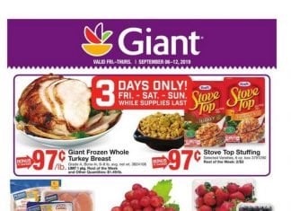 Giant Food Weekly Circular Sep 06 – Sep 12, 2019