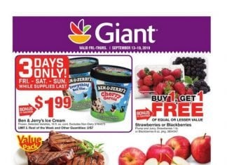 Giant Food Weekly Ad Sep 13 – Sep 19, 2019