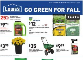 Lowe’s Weekly Ad Sep 05 – Sep 11, 2019