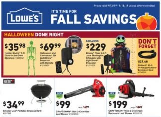 Lowe’s Weekly Ad Sep 11 – Sep 17, 2019