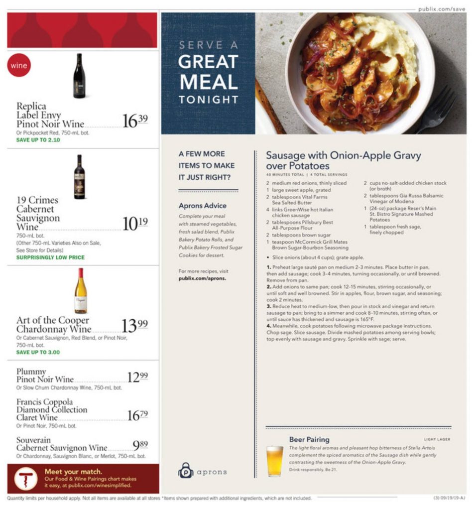 Publix Weekly Ad Sep 18 – Sep 24, 2019