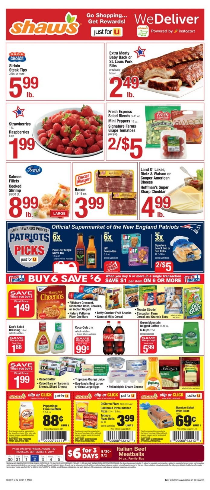 Shaw's Weekly Ad Aug 30 Sep 05, 2019