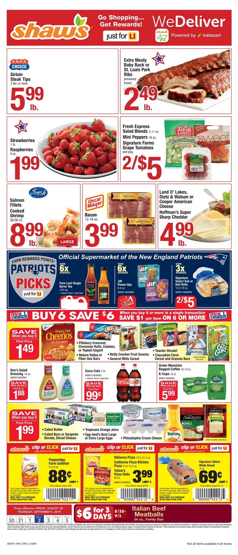 Shaw's Weekly Ad Aug 30 Sep 05, 2019