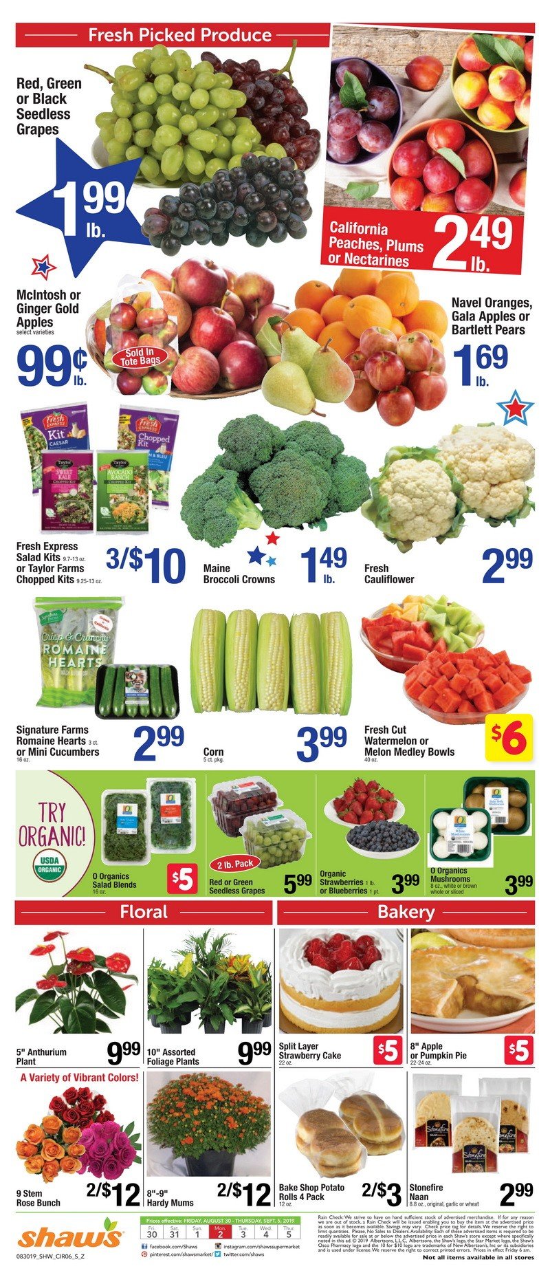 Shaw's Weekly Ad Aug 30 Sep 05, 2019