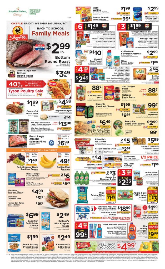 ShopRite Weekly Ad Sep 01 Sep 07, 2019