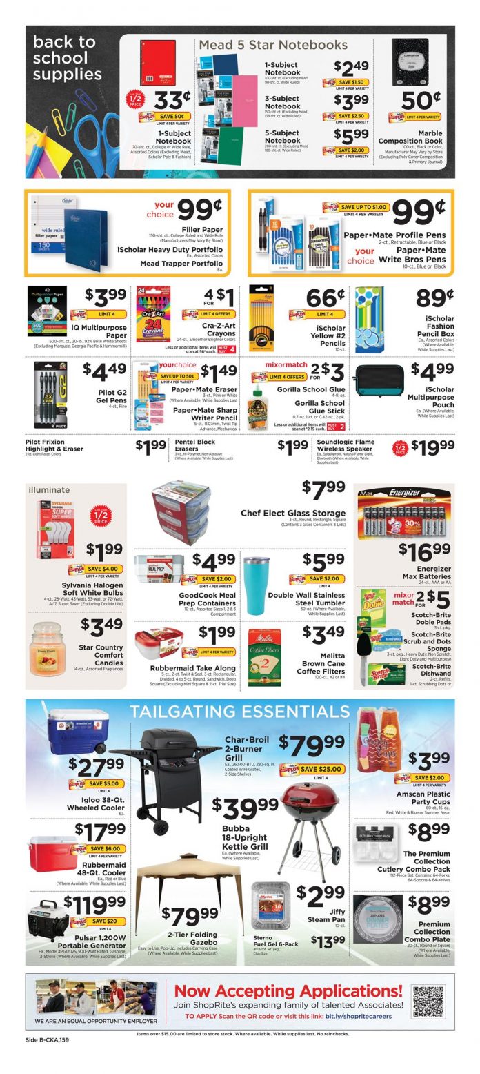 ShopRite Weekly Ad Sep 01 Sep 07, 2019
