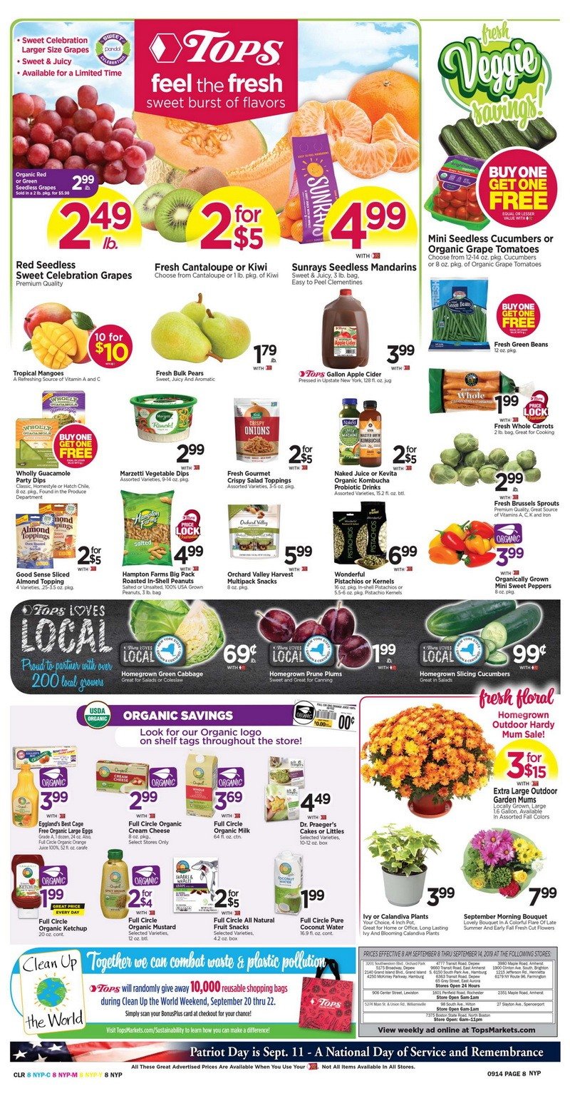 Tops Weekly Circular Sep 08 Sep 14, 2019