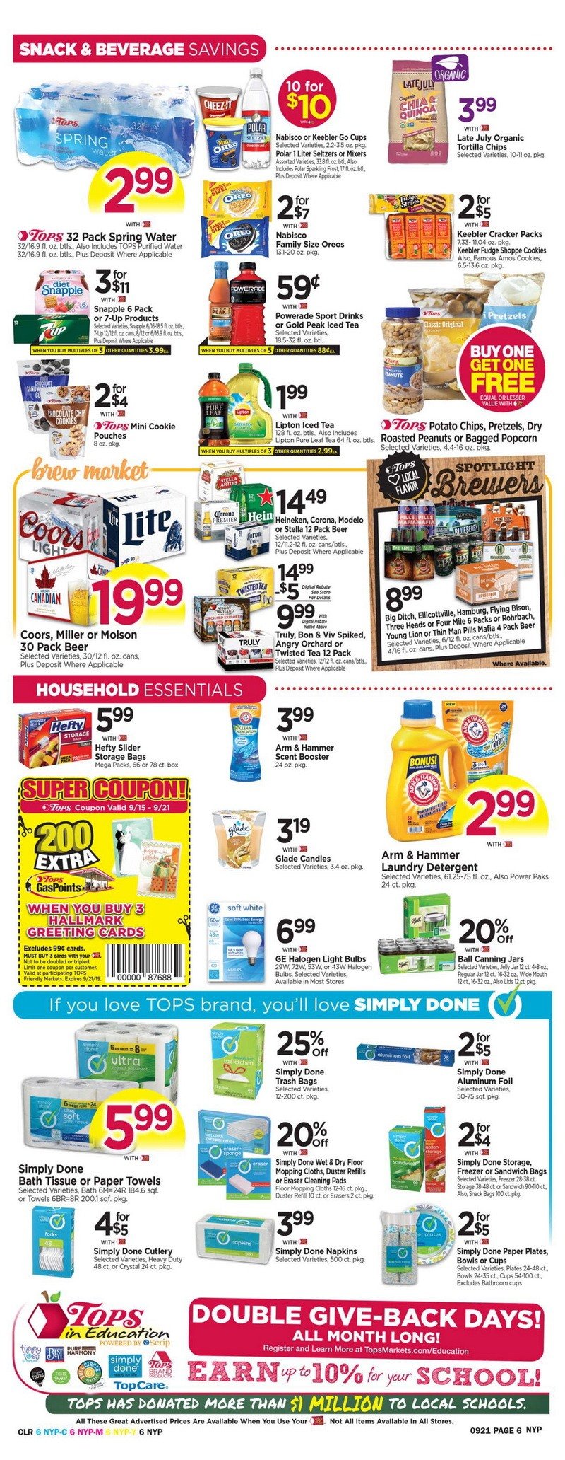 Tops Weekly Circular Sep 15 Sep 21, 2019
