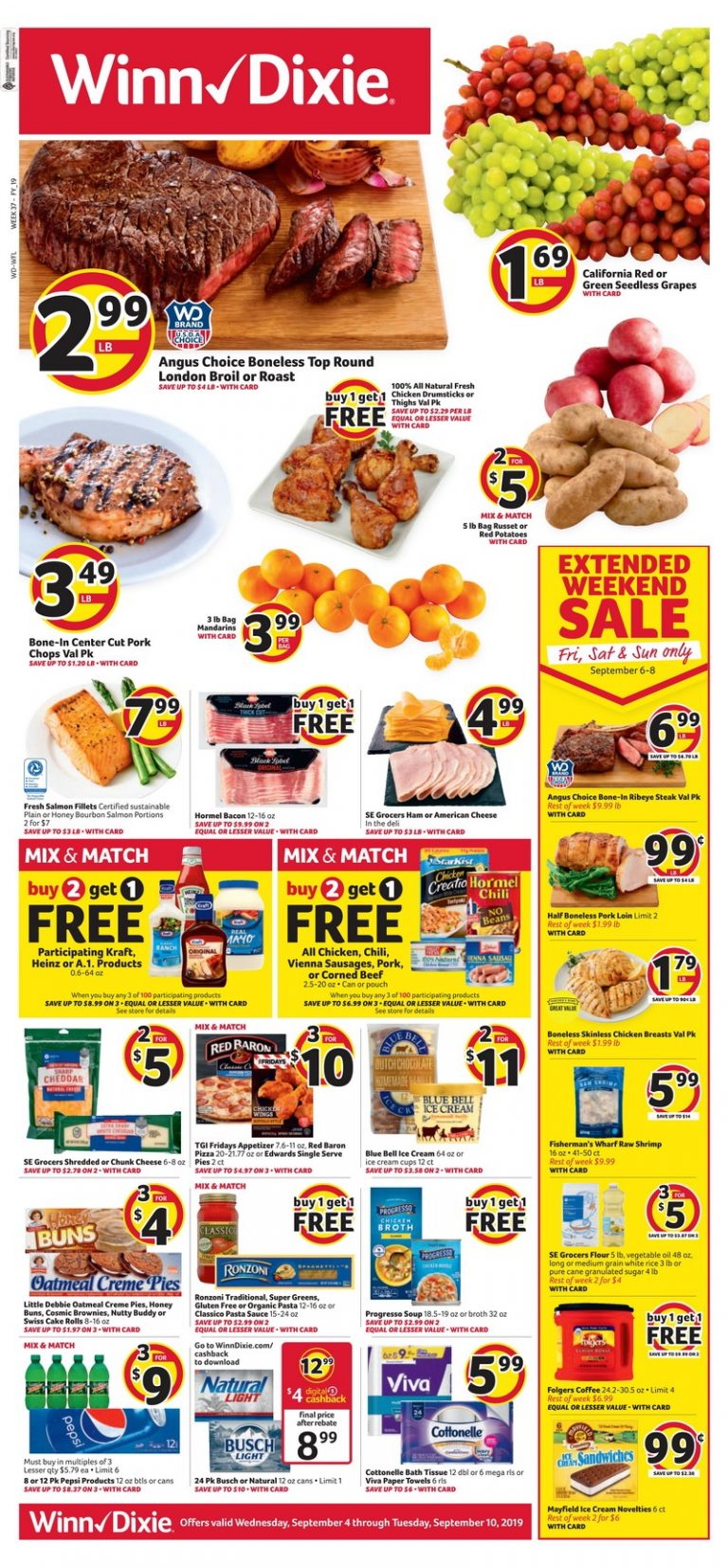 WinnDixie Weekly Ad Sep 04 Sep 10, 2019