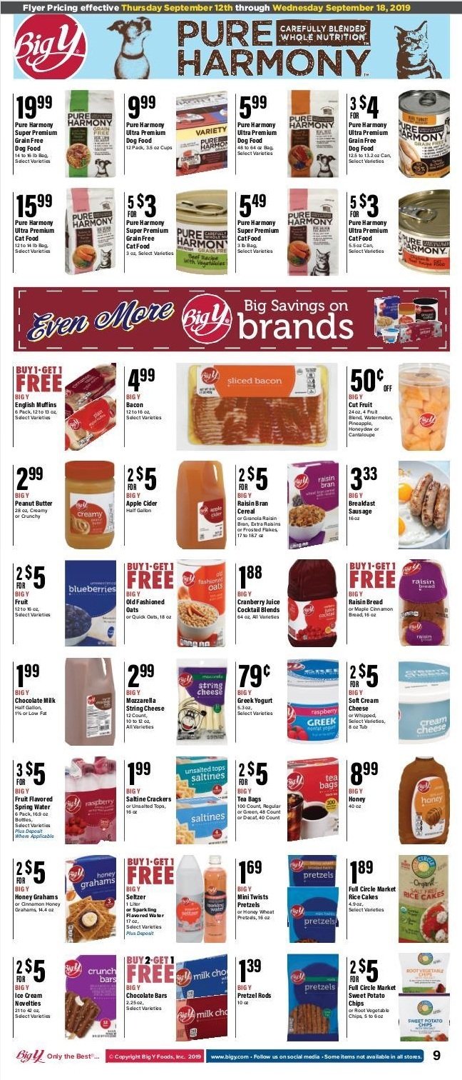 Big Y Weekly Ad Sep 12 – Sep 18, 2019