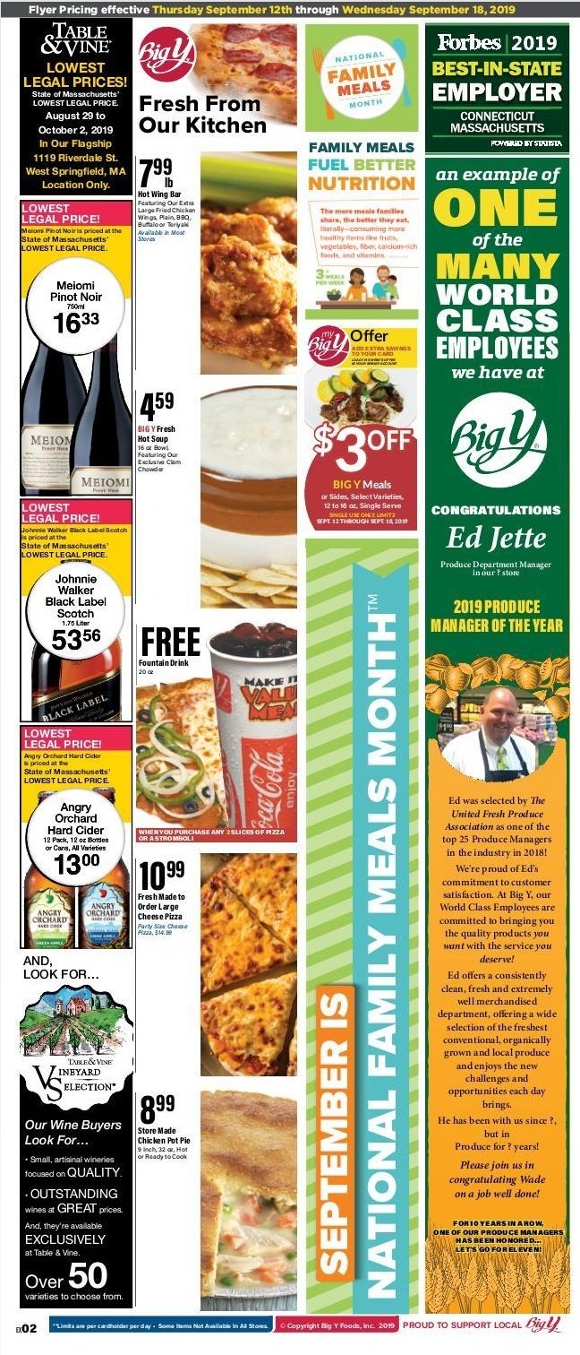 Big Y Weekly Ad Sep 12 Sep 18, 2019