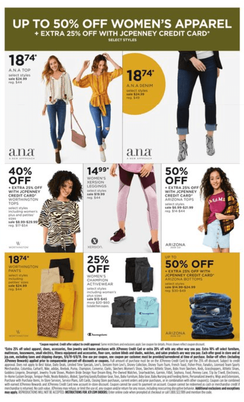 JCPenney Weekly Ad Sep 6 – Sep 8, 2019