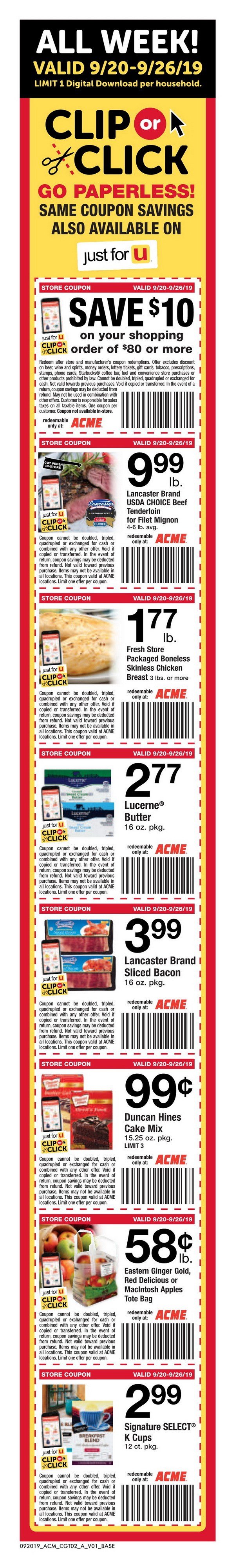 Acme Weekly Ad Sep 20 Sep 26, 2019