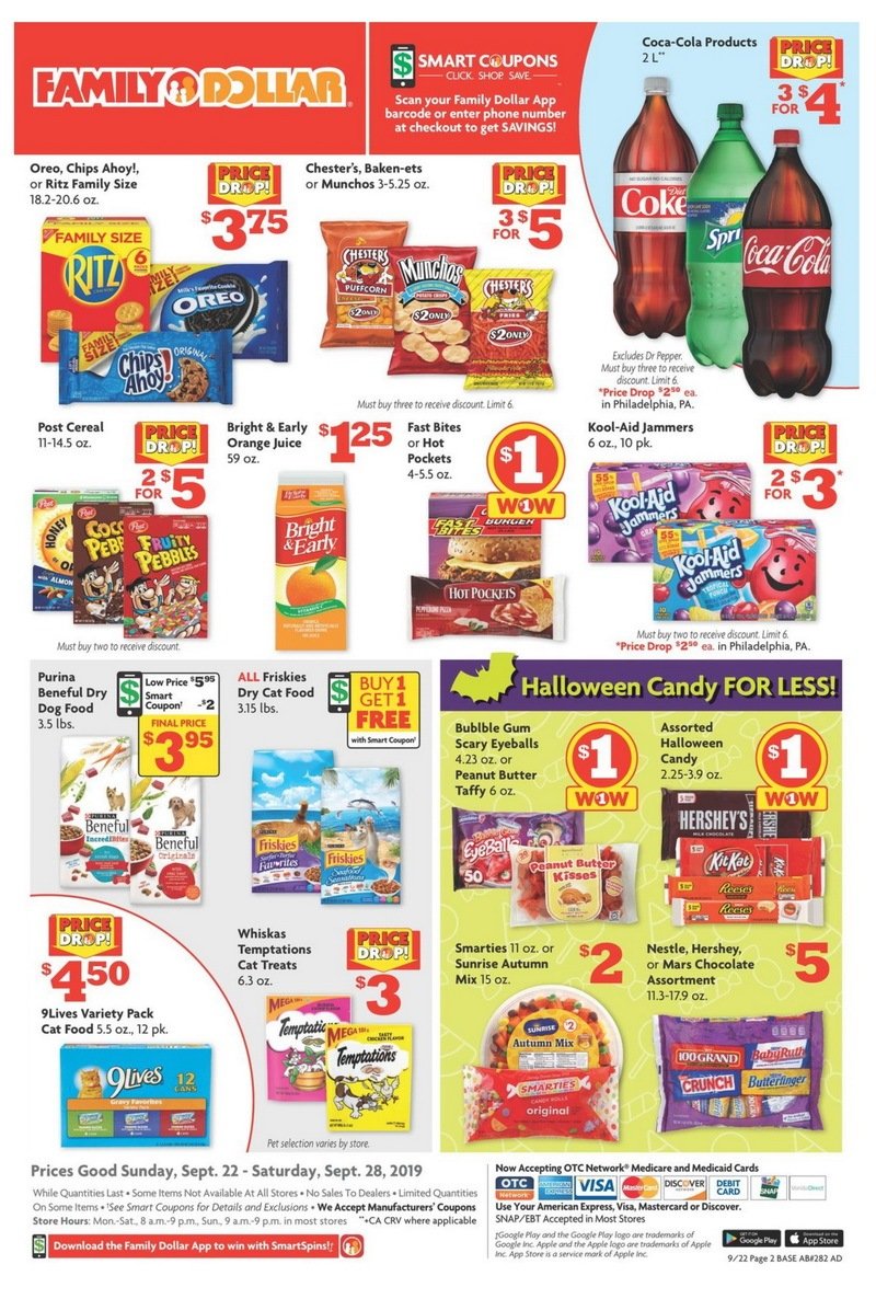 Family Dollar Weekly Ad Sep 22 Sep 28, 2019