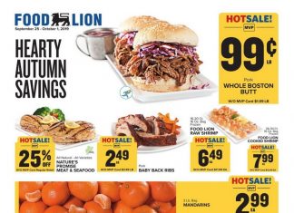 Food Lion Weekly Ad Sep 25 – Oct 01, 2019