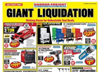 Harbor Freight Flyer Sale Oct 1 – Oct 31, 2019