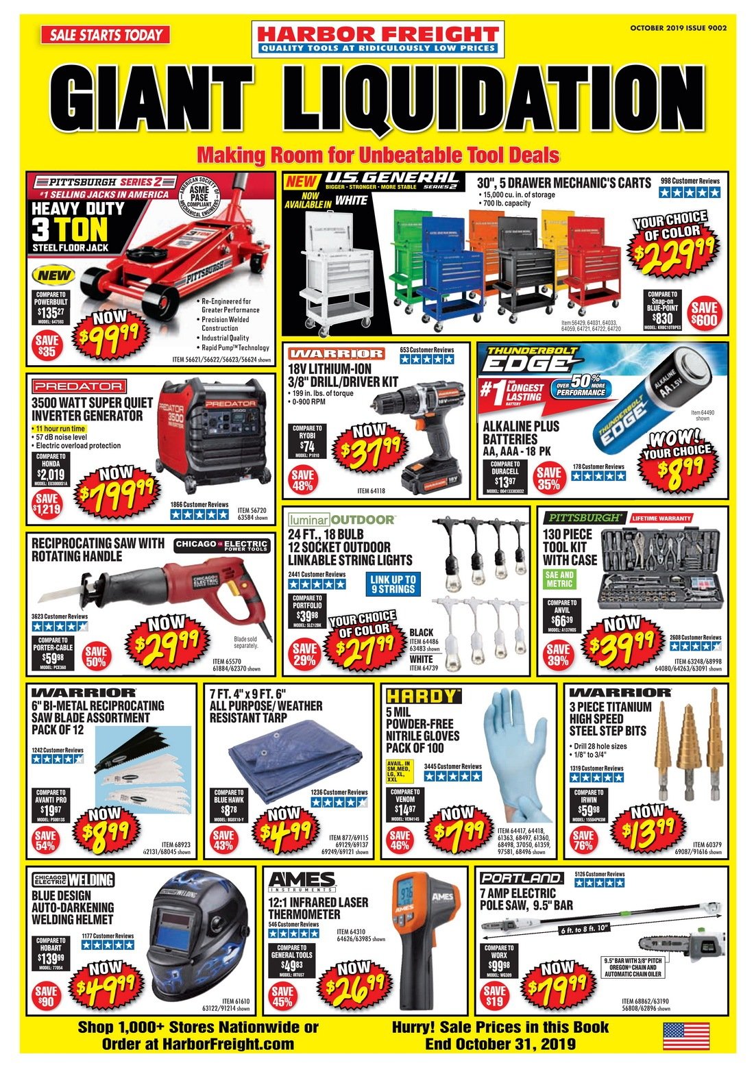Harbor Freight Flyer Sale Oct 1 Oct 31, 2019