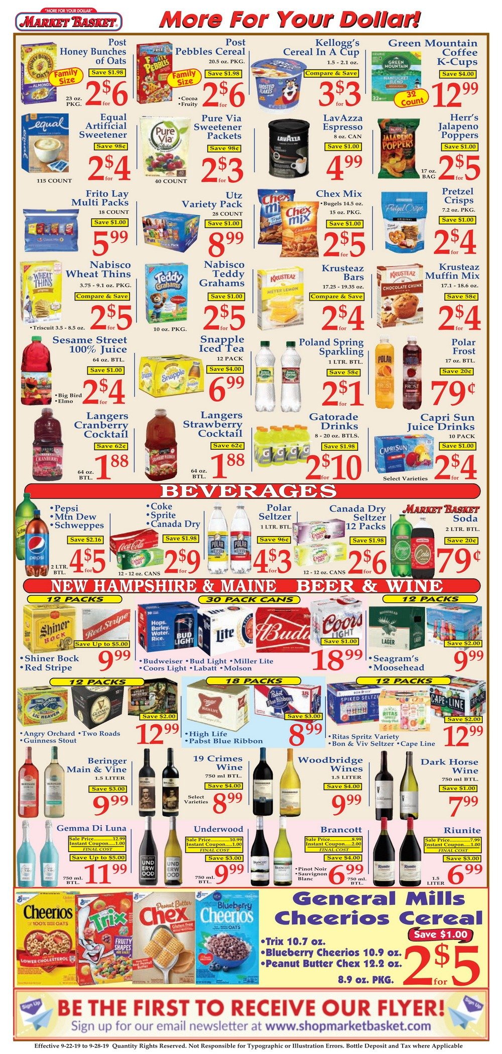 Market Basket Weekly Ad Sep 22 Sep 28, 2019