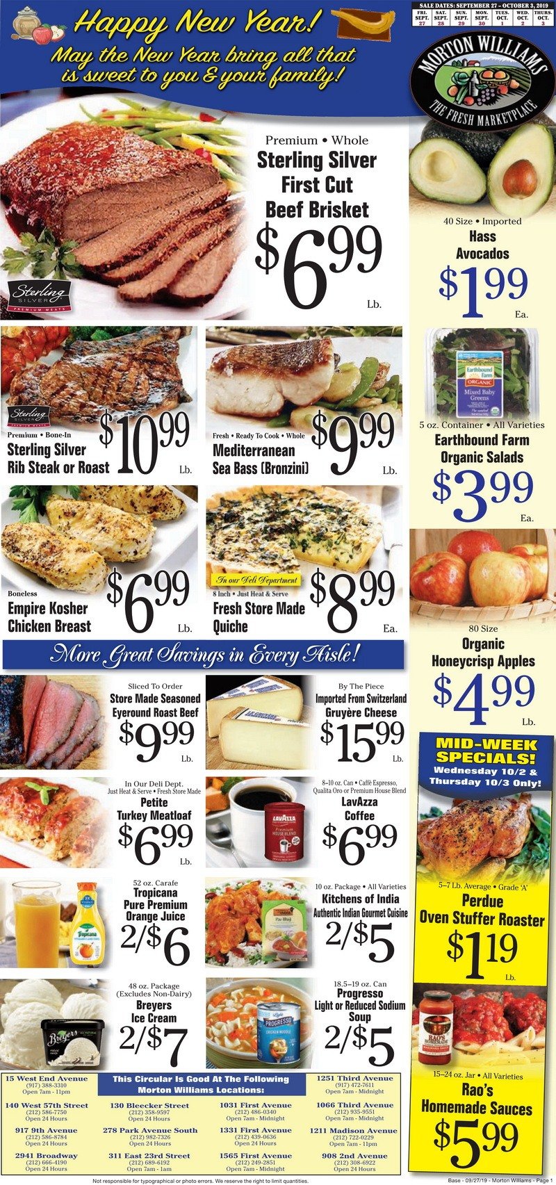 Morton Williams Weekly Ad Sep 27 Oct 03, 2019