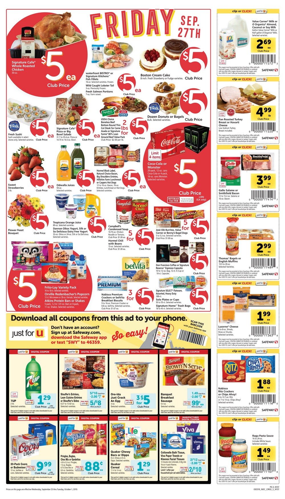 Safeway Weekly Ad Sep 25 Oct 1, 2019