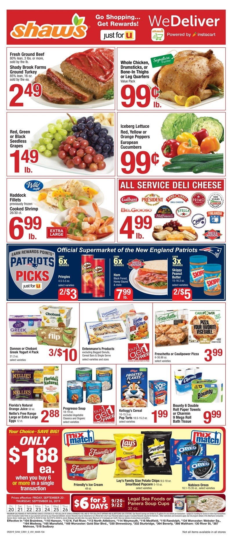 Shaw's Weekly Ad Sep 20 Sep 26, 2019