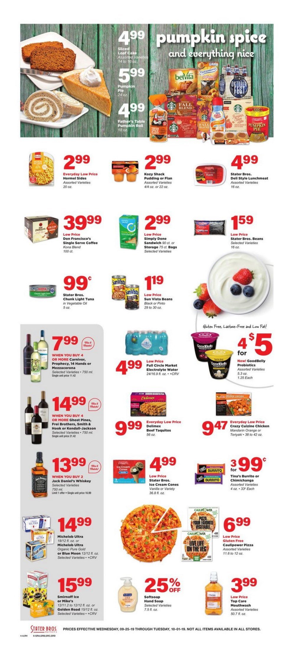 Stater Bros Weekly Ad Sep 25 Oct 1, 2019
