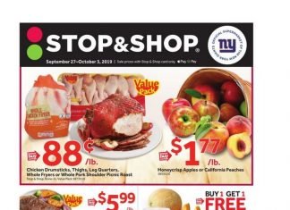 Stop & Shop Weekly Circular Sep 27 – Oct 03, 2019
