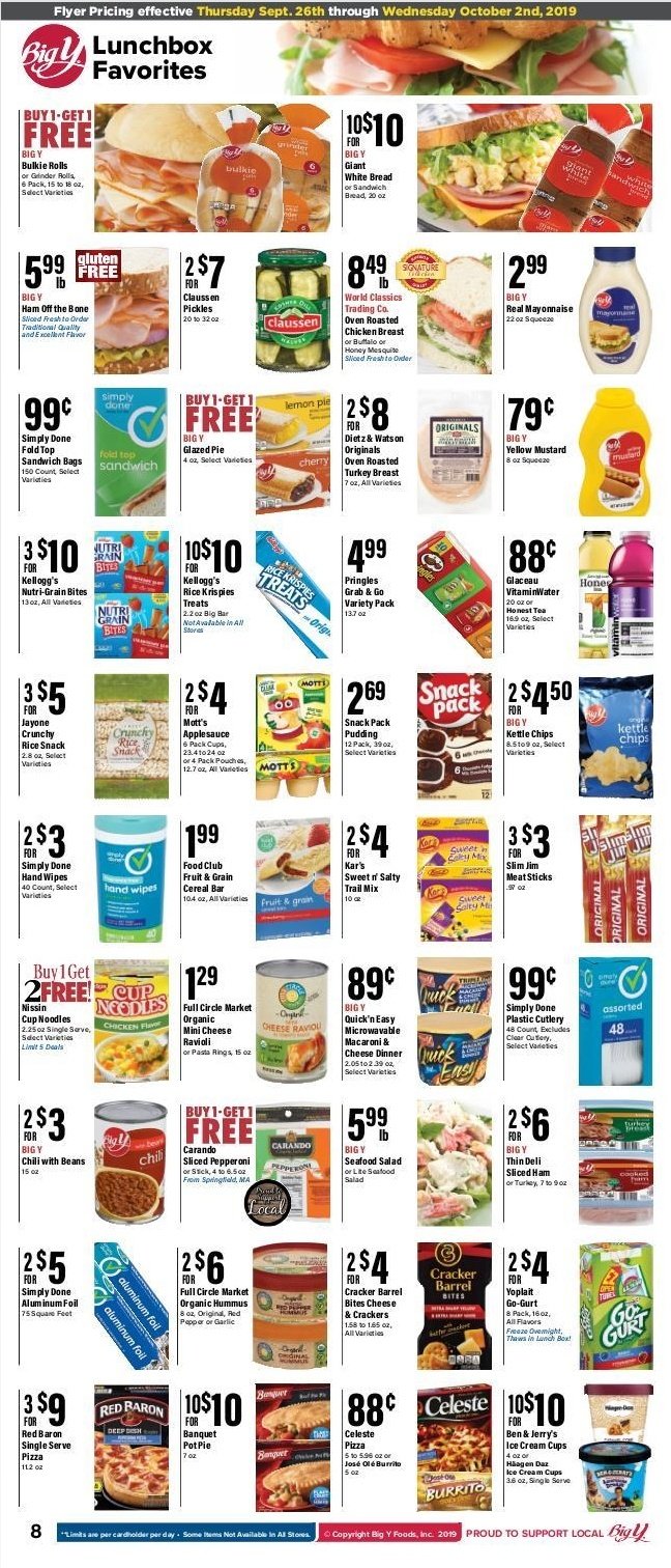 Big Y Weekly Flyer Sep 26 – Oct 2, 2019
