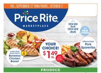 Price Rite Weekly Specials Sep 27 – Oct 3, 2019