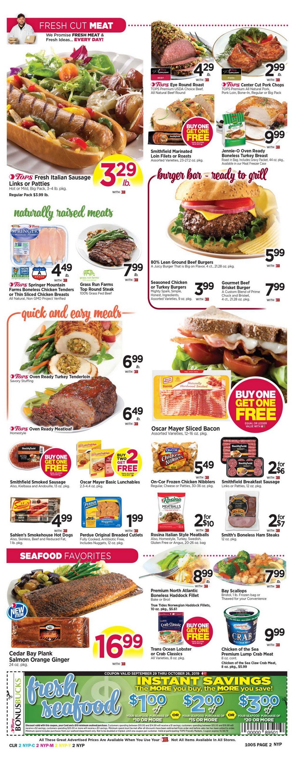 Tops Weekly Circular Sep 29 Oct 5, 2019