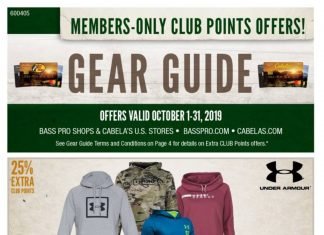 Bass Pro Shops Gear Guide Sale Oct 1 – Oct 31, 2019