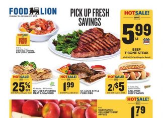 Food Lion Weekly Ad Oct 16 – Oct 22, 2019