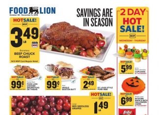 Food Lion Weekly Ad Oct 30 – Nov 05, 2019