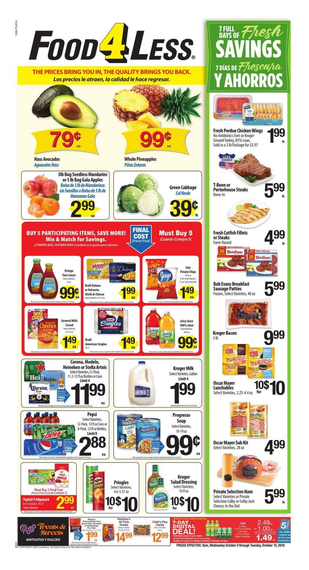 Food 4 Less Weekly Ad Oct 9 - Oct 15, 2019