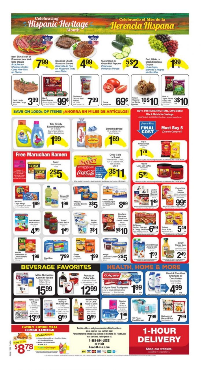 Food 4 Less Weekly Ad Oct 9 Oct 15, 2019