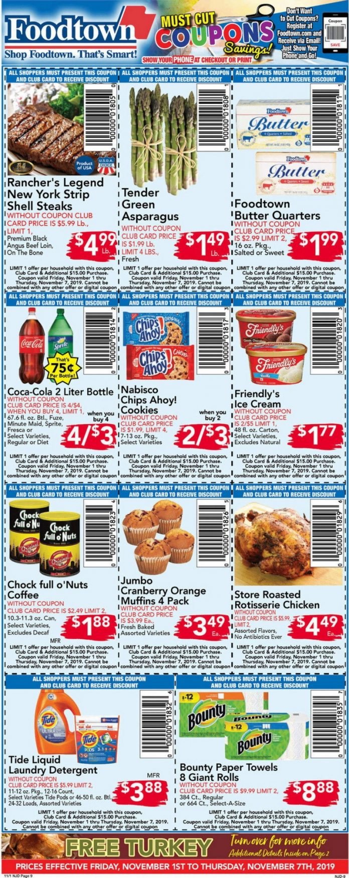 Foodtown Weekly Ad Nov 01 – Nov 07, 2019