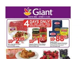 Giant Food Weekly Ad Oct 11 – Oct 17, 2019