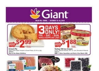 Giant Food Weekly Circular Oct 18 – Oct 24, 2019