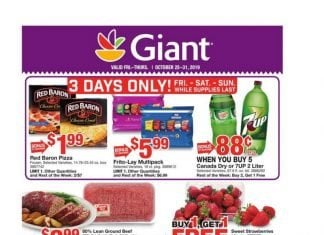 Giant Food Weekly Circular Oct 25 – Oct 31, 2019