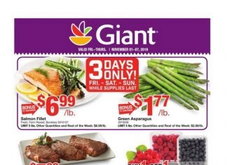 Giant Food Weekly Ad Nov 01 – Nov 07, 2019