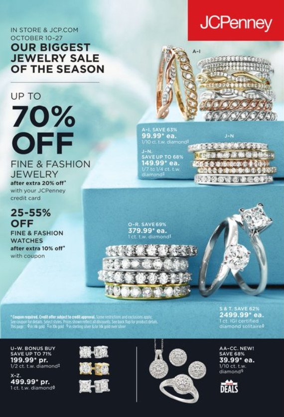 JCPenney Special Ad Sale Oct 10 – Oct 27, 2019 Jewelry Sale