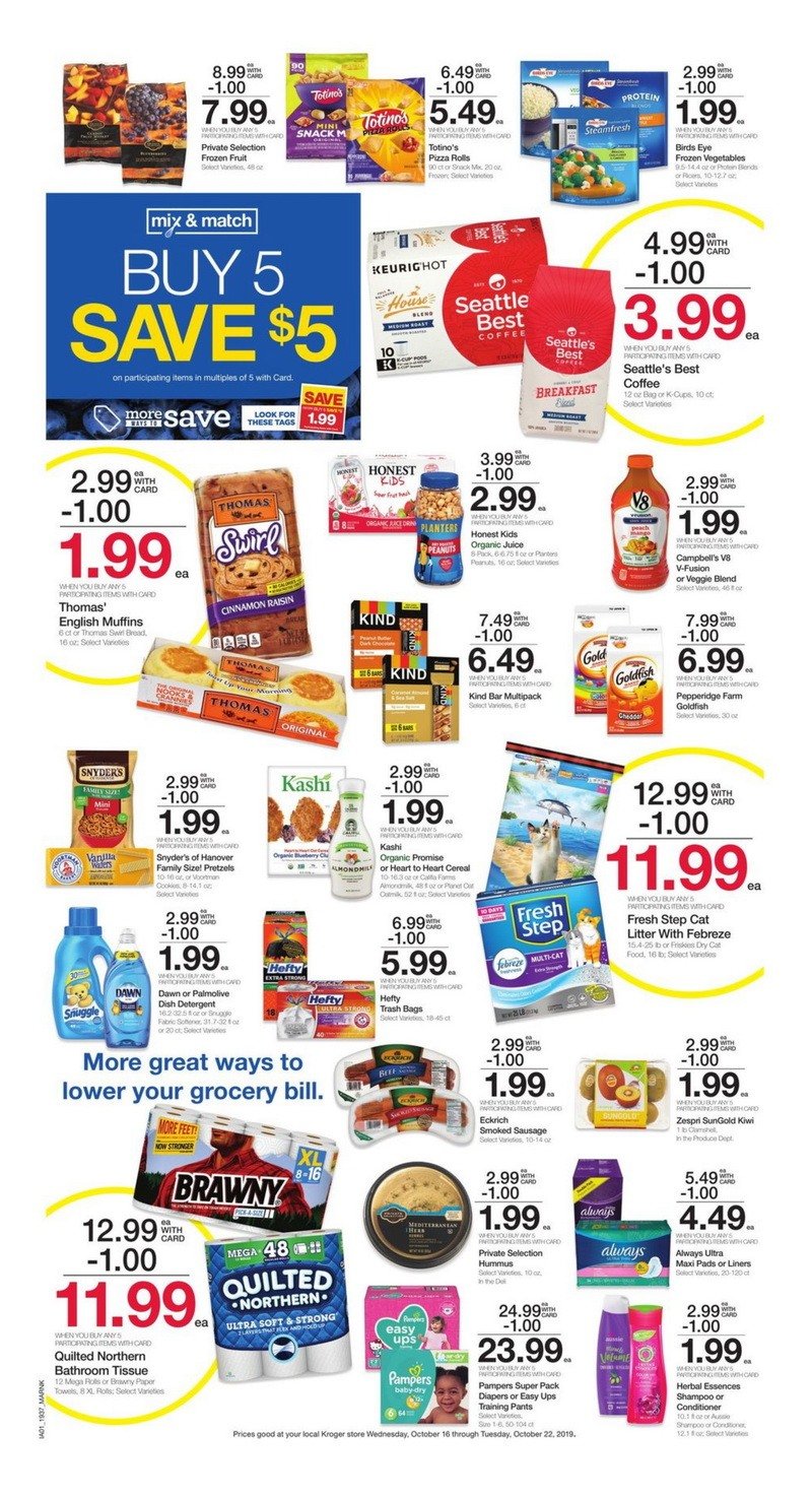 Kroger Weekly Ad Oct 16 – Oct 22, 2019